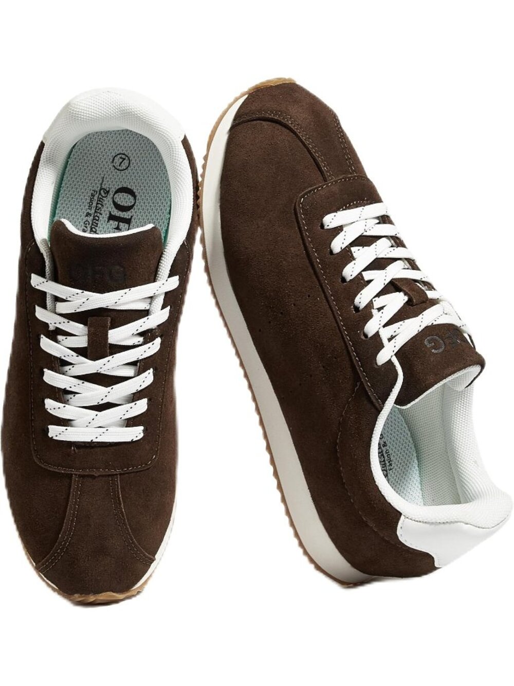 Women's Brown Comfortable Low Top Classic Retro Running Lightweight Sneaker Shoe